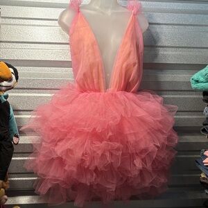 Millia designer dress pink